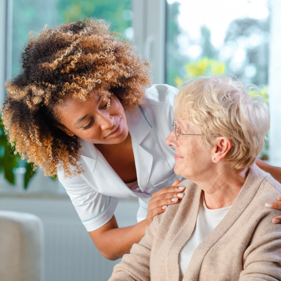 Caregiver with senior